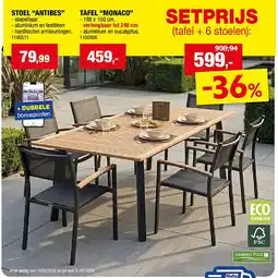 Hubo TAFEL “MONACO” aanbieding