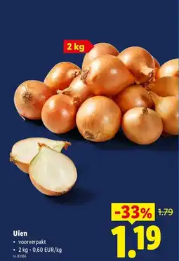 Lidl Uien aanbieding