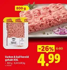 Lidl Varken & kalf bereid gehakt XXL aanbieding