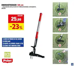 Hubo ONKRUIDTREKKER 105 cm aanbieding