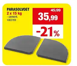 Hubo PARASOLVOET 2 x 15 kg aanbieding