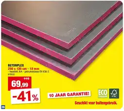 Hubo BETONPLEX 250 x 125 cm - 18 mm aanbieding