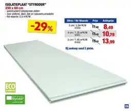Hubo ISOLATIEPLAAT “STYRODUR” 250 x 60 cm aanbieding