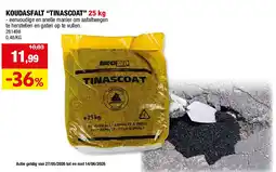 Hubo KOUDASFALT “TINASCOAT” 25 kg aanbieding