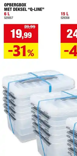 Hubo OPBERGBOX MET DEKSEL “Q-LINE” 6 L aanbieding