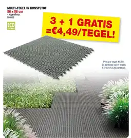 Hubo MULTI-TEGEL IN KUNSTSTOF 56 x 56 cm aanbieding