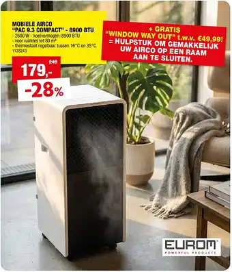 MOBIELE AIRCO “PAC 9.3 COMPACT” - 8900 BTU