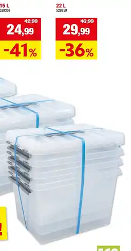 Hubo OPBERGBOX MET DEKSEL “Q-LINE” 22 L aanbieding