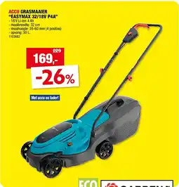 Hubo ACCU GRASMAAIER “EASYMAX 32/18V P4A” aanbieding