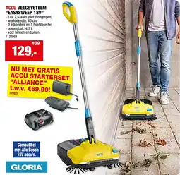 Hubo ACCU VEEGSYSTEEM “EASYSWEEP 18V” aanbieding