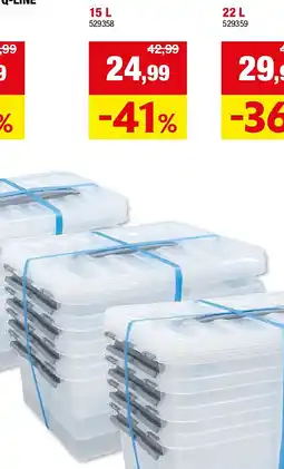 Hubo OPBERGBOX MET DEKSEL “Q-LINE” 15 L aanbieding