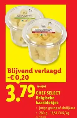 Lidl Belgische kaasblokjes aanbieding