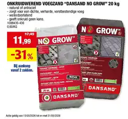 Hubo ONKRUIDWEREND VOEGZAND “DANSAND NO GROW” 20 kg aanbieding