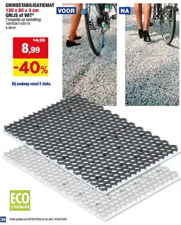 Hubo GRINDSTABILISATIEMAT 120 x 80 x 3 cm aanbieding