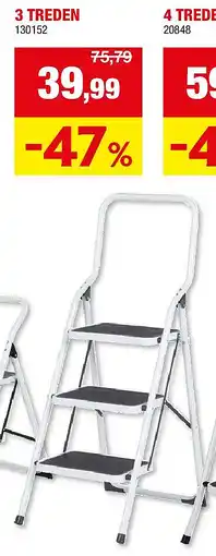 Hubo TRAPLADDER 3 TREDEN aanbieding
