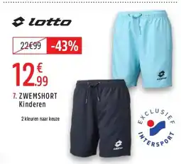 Intersport zwemshort kinderen aanbieding