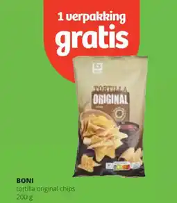 Spar Boni tortilla original chips aanbieding