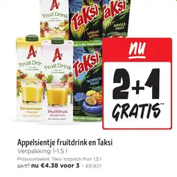 Jumbo Appelsientje fruitdrink en Taksi aanbieding