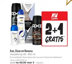 Jumbo Axe, Dove en Rexona aanbieding