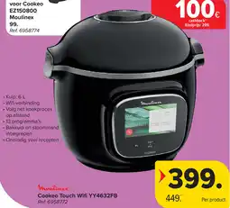 Carrefour Moulinex Cookeo Touch Wifi YY4632FB aanbieding