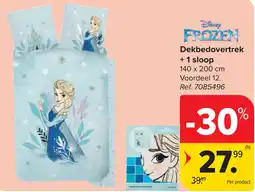 Carrefour Disney frozen dekbedovertrek +1 sloop aanbieding