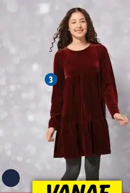 Lidl Lupilu Fluwelen Jurk voor Meisjes aanbieding