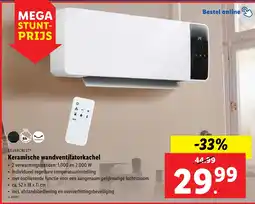 Lidl Silvercrest Keramische Wandventilatorkachel aanbieding