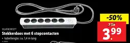 Lidl Silvercrest Stekkerdoos met 6 stopcontacten aanbieding