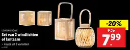 Lidl Livarno Home Set van 2 Windlichten of Lantaarn aanbieding