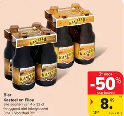 Carrefour Bier Kasteel en Filou aanbieding