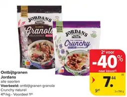 Carrefour Jordans Ontbijtgranen aanbieding