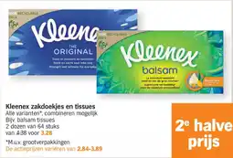 Albert Heijn Kleenex Zakdoekjes en Tissues aanbieding