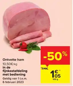 Carrefour Ontvette Ham aanbieding