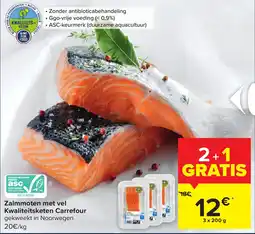Carrefour Zalmmoten met vel Kwaliteitsketen Carrefour aanbieding