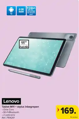 Carrefour Lenovo Tablet M11 + stylus inbegrepen aanbieding