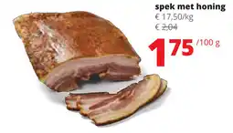Spar Spek met honing aanbieding