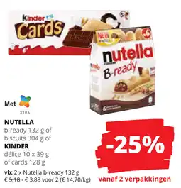 Spar Nutella of Kinder aanbieding