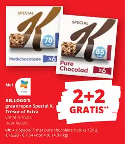 Spar Kellogg's graanrepen Special K, Trésor of Extra aanbieding