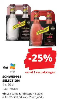 Spar Schweppes Selection aanbieding