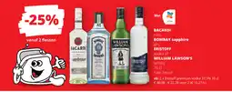 Spar Bacardi, Bombay Sapphire, Eristoff of William Lawson's aanbieding