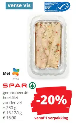 Spar Gemarineerde Heekfilet Zonder Vel aanbieding