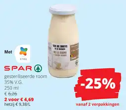 Spar Gesteriliseerde Room 35% V.G. aanbieding