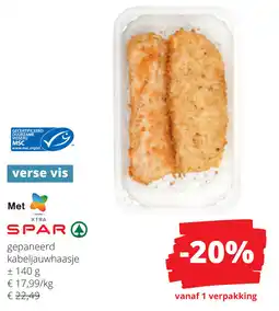 Spar Spar Gepaneerd kabeljauwhaasje aanbieding