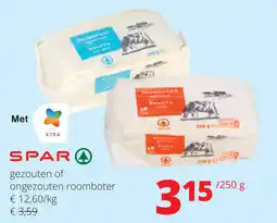 Spar Spar gezouten of ongezouten roomboter aanbieding