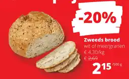 Spar Zweeds brood aanbieding