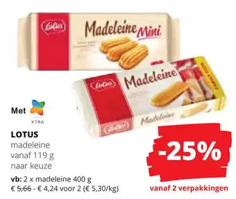 Spar Lotus Madeleine aanbieding
