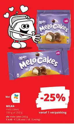 Spar Milka Melo Cakes aanbieding