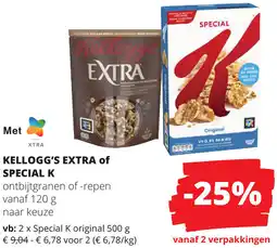 Spar Kellogg's extra of Special k aanbieding