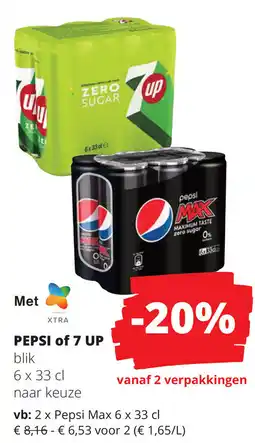 Spar Pepsi of 7 up aanbieding