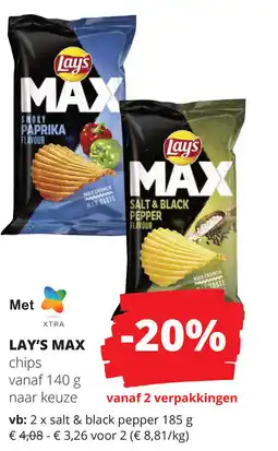 Spar Lay's Max chips aanbieding